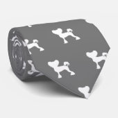 Cravate Silhouettes chinoises Crestte Chiens Motif (Roulé)