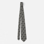 Cravate Silhouettes de chien de pointer Motif gris (Dos)