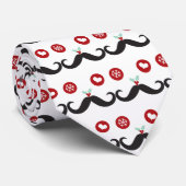 Cravate Silly Fun Cute Mustache Holiday Custom Tie (Roulé)