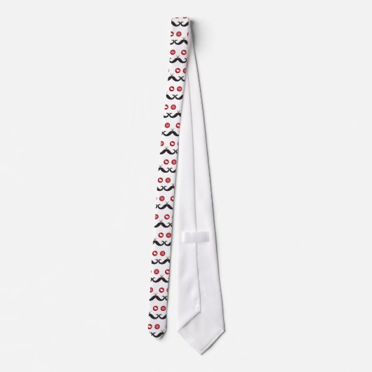Cravate Silly Fun Cute Mustache Holiday Custom Tie (Dos)