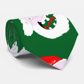 Cravate Silly goofy Santa Claus cartoon face (Roulé)