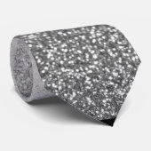 Cravate Silver Glitter Trendy ombre Fading Metallic (Roulé)