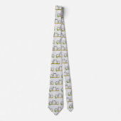 Cravate Silver Owls Design Any Colour Background (Devant)