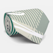Cravate Simple Amusement Vert Plaid Joyeux Noël (Roulé)