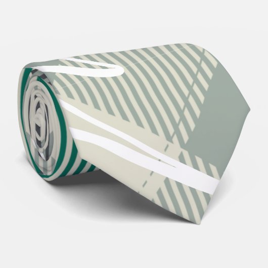 Cravate Simple Amusement Vert Plaid Joyeux Noël (Roulé)