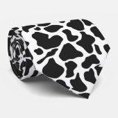 Cravate Simple Black White Cow Farm (Roulé)