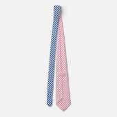 Cravate Simple Blue And White Diagonal Stripes (Dos)