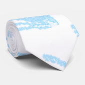 Cravate Simple Blue floral glitter sparkle texture add pho (Roulé)