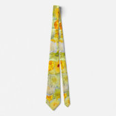 Cravate Simple Collection Fleur Jaune pour Garçons d'Honne (Devant)
