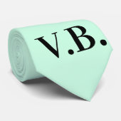 Cravate Simple couleur solide ajouter nom texte monogramme (Roulé)