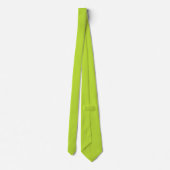 Cravate Simple couleur solide clair acide vert citron (Dos)