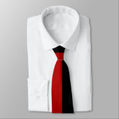 Cravate Simple deux tons Noir et Rouge Initiales Monogramm (Attaché)