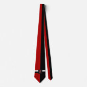Cravate Simple deux tons Noir et Rouge Initiales Monogramm (Devant)