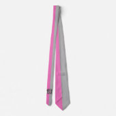 Cravate Simple deux tons rose et gris Initiales Monogramme (Dos)