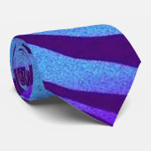 Cravate simple d'impression de zèbre d'indigo (Roulé)