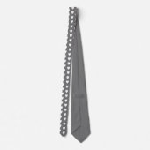 Cravate Simple Grey and White Love Heart Pattern (Dos)