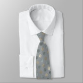 Cravate   Simple Grey & Silver Polka Dots Modern & Elegant (Attaché)