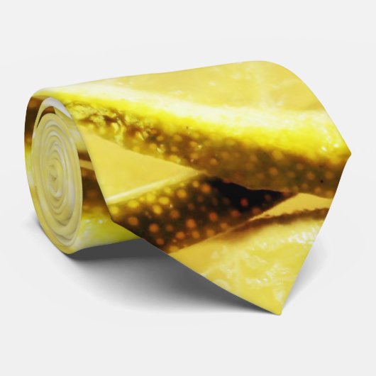 Cravate Simple jaune citron vert ajouter nom minimum perso (Roulé)