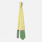 Cravate Simple Jaune clair et Asperges Vert Deux Tons (Dos)