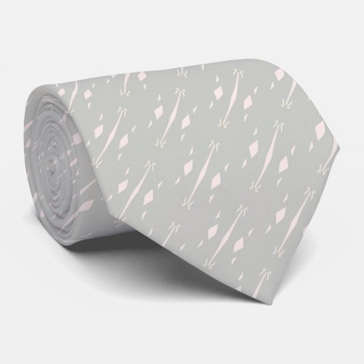 Cravate Simple light grey pattern on a grey background. (Roulé)