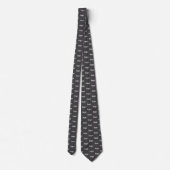 Cravate Simple Logo Pattern Dark Charcoal Gray Business (Dos)