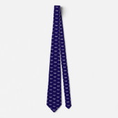 Cravate Simple Logo Pattern Navy Blue Business (Devant)