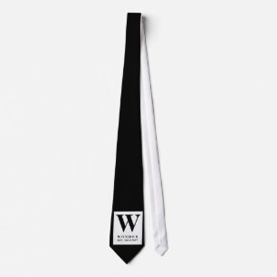 Cravate Simple Mariage minimaliste noir clair