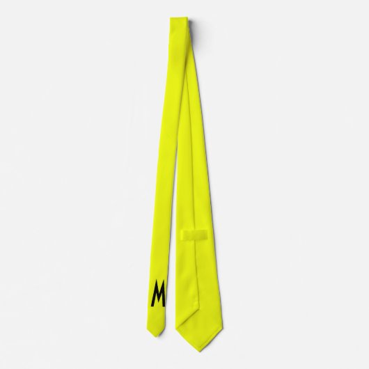 Cravate Simple moderne Neon Fluorescent Jaune (Dos)
