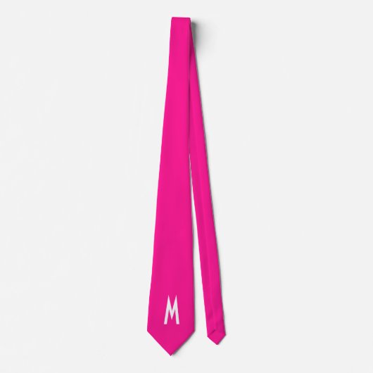 Cravate Simple moderne Neon Fluorescent rose (Devant)