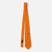Cravate Simple Moderne Néon Orange Fluorescent (Dos)