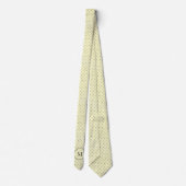 Cravate Simple Pois Jaune Monogramme (Dos)