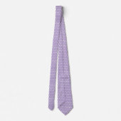 Cravate Simple Pois rétro clair violet et blanc (Dos)