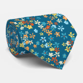 Cravate Simple-side turquoise floral de point de (Roulé)