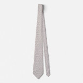 Cravate Simple Taupe Beige Blanc Abstrait Chevron (Devant)