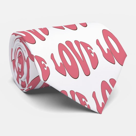 Cravate Simple, urbain, moderne, design cool Amour (Roulé)