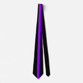 Cravate Simple Violet sur rayures noires (Devant)