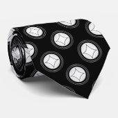 Cravate Simplement Rivaliser la Cravate, noir et blanc (Roulé)