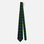 Cravate Sinclair tartan bleu vert plaid (Devant)