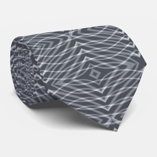 Cravate Sine Wave Pulse Signal moderne Art Abstrait Design (Roulé)