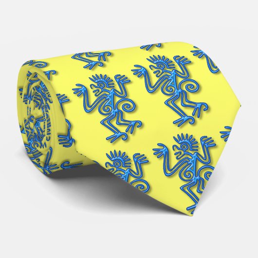 Cravate Singe bleu (Roulé)