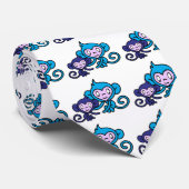 Cravate singe-bleu (Roulé)