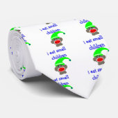 Cravate Singe de chaussette "JE MANGE de PETITS ENFANTS " (Roulé)