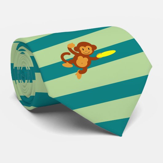 Cravate Singe de la jungle de Frisbee (Roulé)