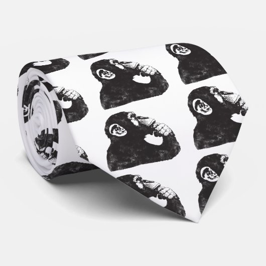 Cravate Singe réfléchi (Roulé)