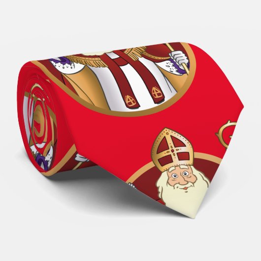 Cravate Sinterklaas collier de vacances - Noël 2022 cravat (Roulé)