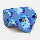 Cravate Sirène blanche assise Thunder_Cove (Roulé)