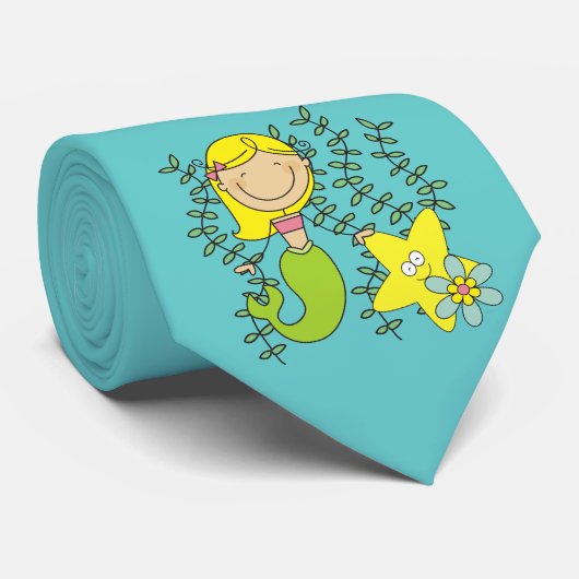 Cravate Sirène blonde (Roulé)