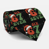 Cravate Six Seven 67 Funny Santa Hat Christmas Xmas Meme (Roulé)