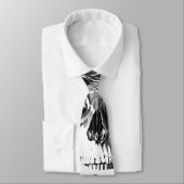 Cravate Skeleton Skull Art Pattern (Attaché)