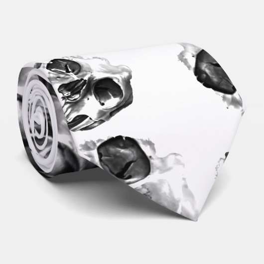 Cravate Skeleton Skull Art Pattern (Roulé)